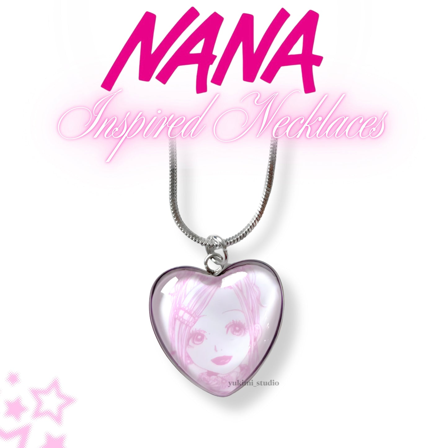 Nana & Hachi heart necklaces