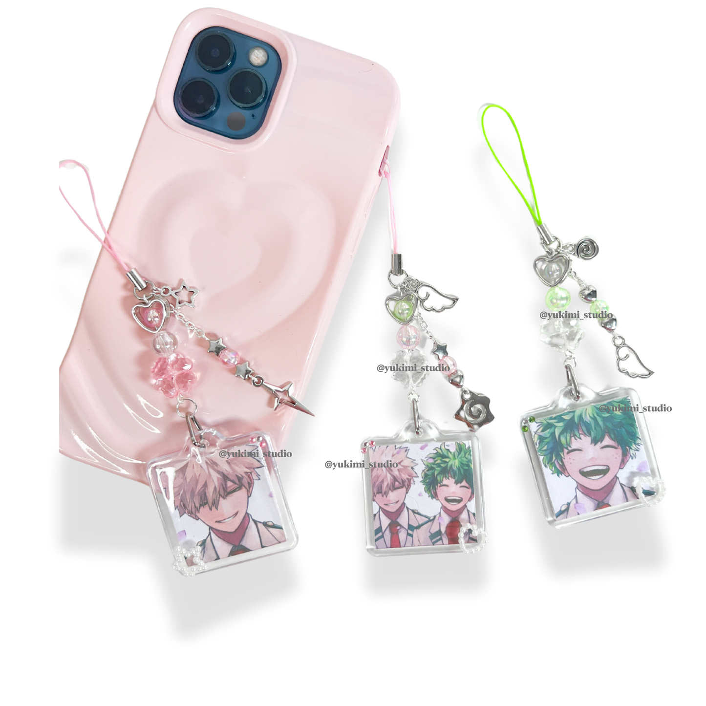 Bakudeku phone charms