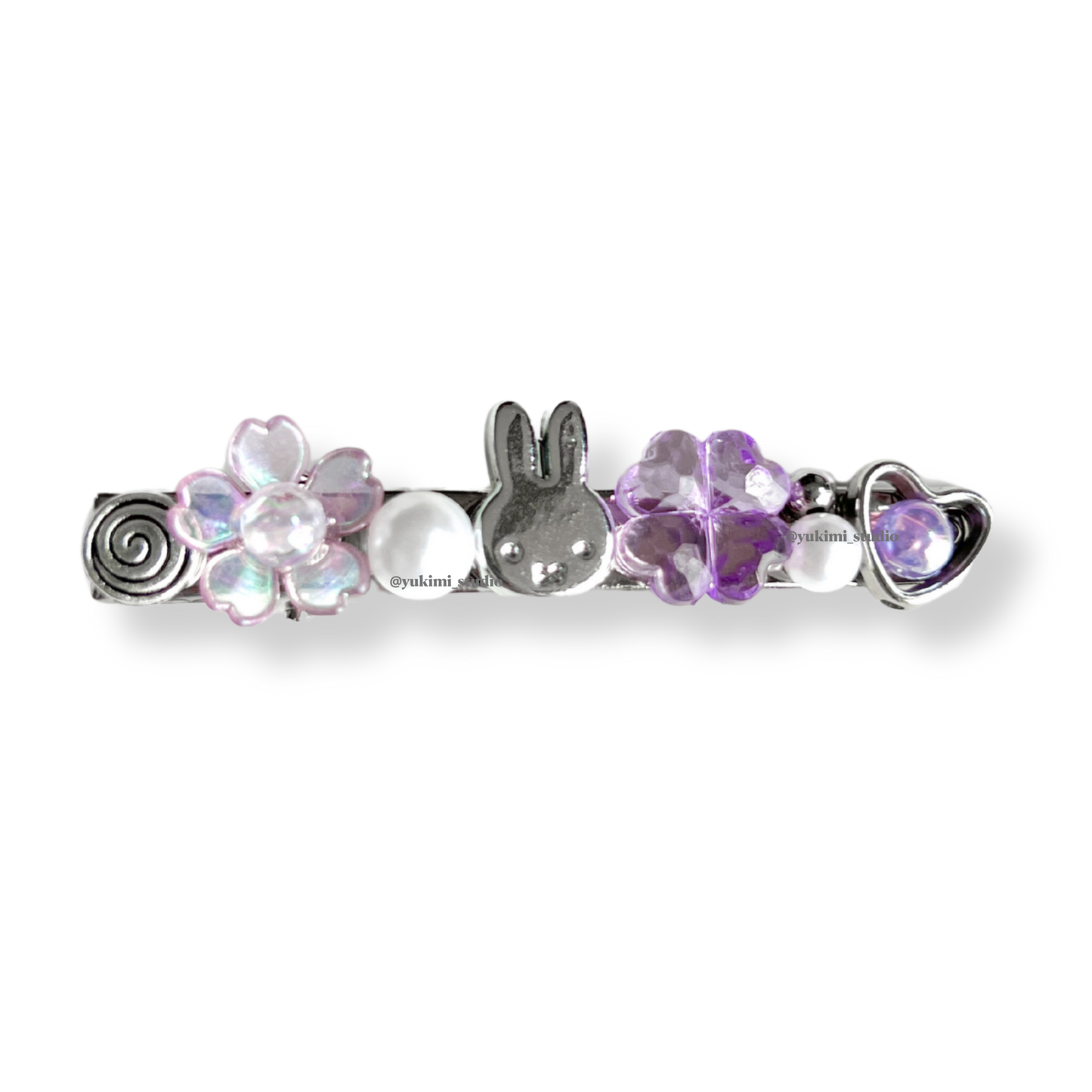 Miffy beaded hair clips