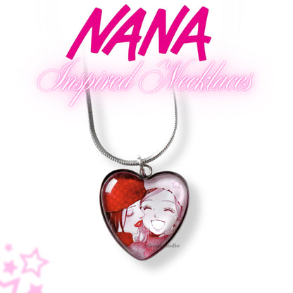 Nana & Hachi heart necklaces