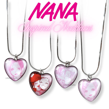 Nana & Hachi heart necklaces