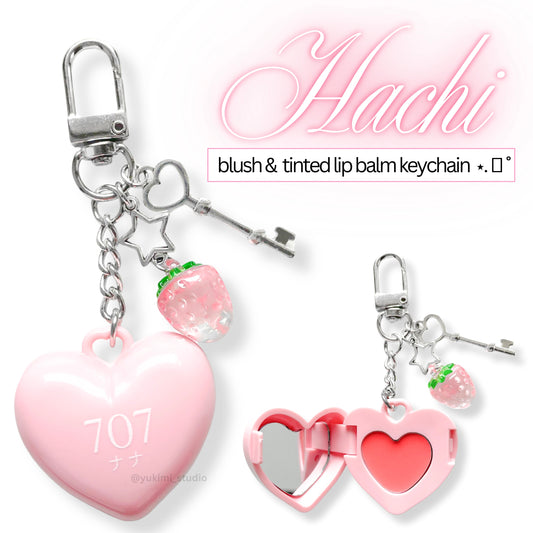 Nana-inspired Blush & Lip Balm Keychain