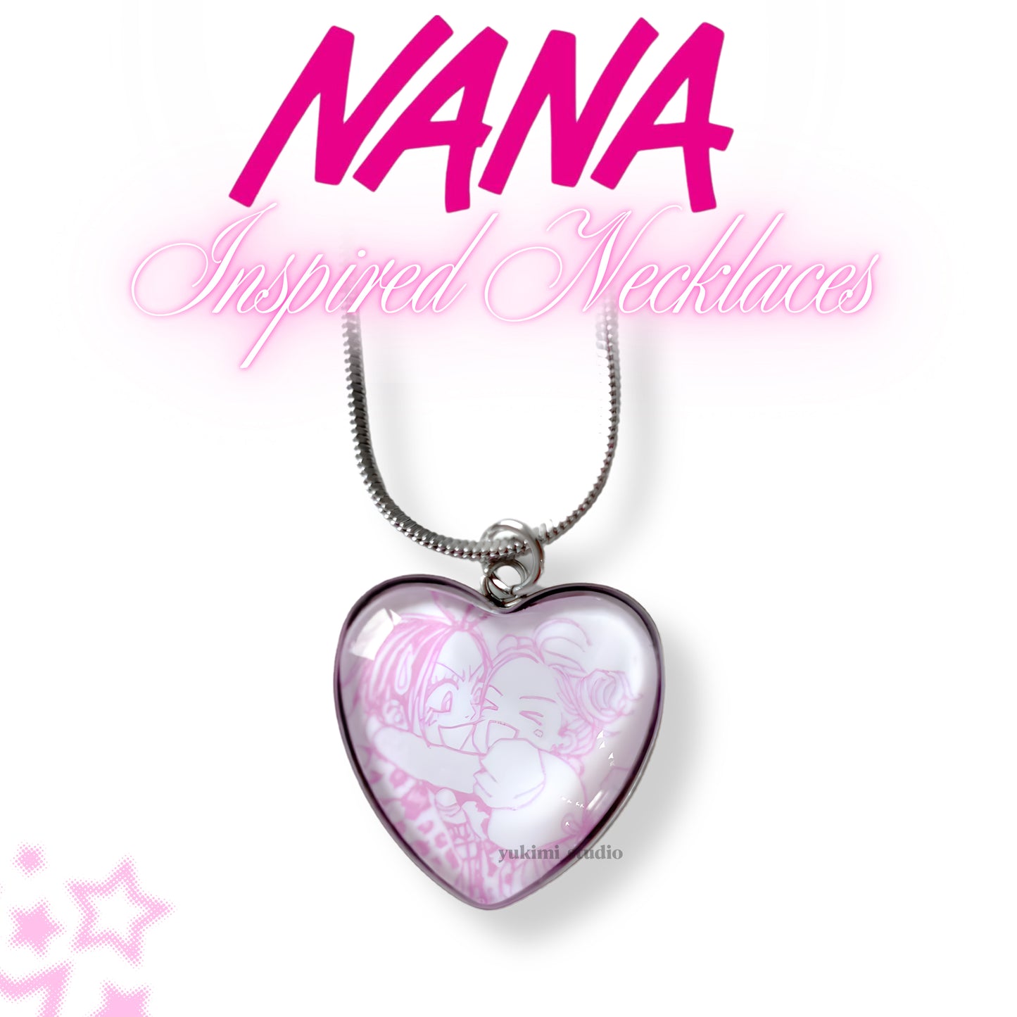 Nana & Hachi heart necklaces