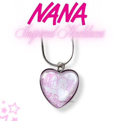 Nana & Hachi heart necklaces