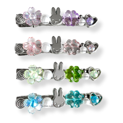 Miffy beaded hair clips
